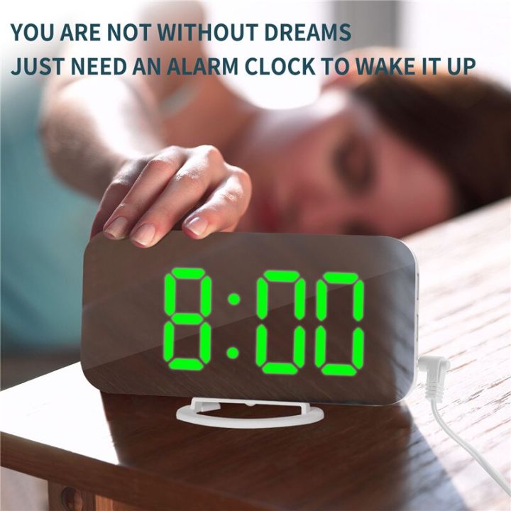 กระจก-led-สำหรับนาฬิกาปลุกตื่นนอนแบบอิเล็กทรอนิกส์จอแสดงผลดิจิตอลอุณหภูมิสูงนาฬิกาตกแต่งบ้าน