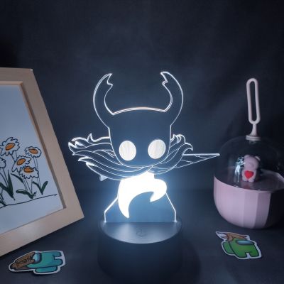 Hollow Knight Game 3D Lamps Led RGB Neon Night Lights Birthday Toys Cool Gift For Friends Kid Bed Room Table Colorful Decoration Night Lights