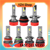 YZH Shop หลอดไฟไฟหน้ารถมอเตอร์ไซค์แบบ LED H7 12V 12000LM สว่างเป็นพิเศษ H1 H4 H11 9005 9006 9007ปลั๊กเล่นชุดหลอดไฟฮาโลเจนแทนหลอด LED 2ชิ้น