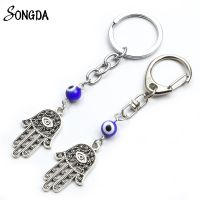 New Hamsa Hand Keychains Holder Greek Evil Pendants Chains Keyrings Turkish Jewelry Wholesale Souvenir