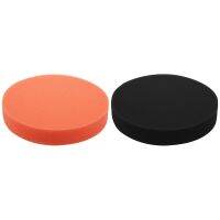 2 Pcs 6 Inch 150Mm Soft Flat Sponge Buffer Polishing Pad Kit For Auto Car Polisher Color:Orange amp; Black