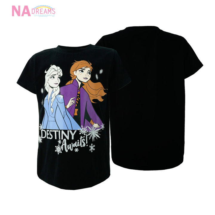 disney-เสื้อยืดคอกลม-เสื้อคอกลม-ผ้าคอตตอนสแปนเด็กซ์-ลายการ์ตูน-โฟรเซ่น-frozen-จาก-nadreams-เนื้อผ้าดี-นุ่มมาก