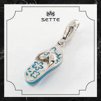 [SETTE] Beach Sandal Charm For Pendant/Bracelet Silver 925 Rhodium Plated With Enamel - BTS3366-B [เซตเต้] จี้ชาร์มรูปรองเท้าเดินชายหาด ลงยาสี ตัวเรือนเงิน 925 ชุบโรเดียม