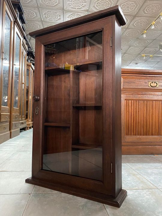 ประกอบแล้ว-ตู้โมเดลไม้สัก-สูง80-x-กว้าง49-x-ลึก13-ซม-ตู้ยากระจก-ไม้สักแท้-ตู้โชว์โมเดลจิ๋วไม้สัก-ตู้โมเดลแขวนผนังใหญ่-ตู้โชว์-model-cabinet-wooden