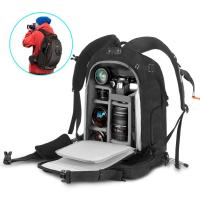 Camera Backpack Outdoor Leisure Hiking Storage Bag Multi-function Camera SLR Large-capacity Waterproof Anti-theft Backpack black