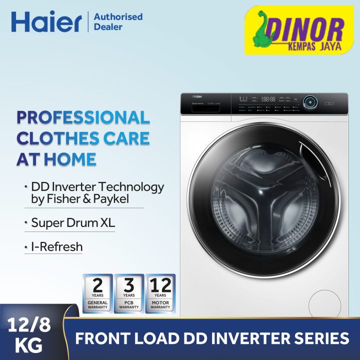 Haier 12kg / 8kg Washer Dryer HWD120-B14979 Direct Motion Motor 525mm ...