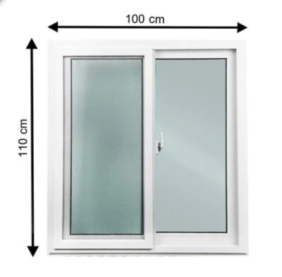 หน้าต่างUPVC บานเลื่อน S-S มุ้ง AZLE S7 110x100 ซม.. สีขาว สินค้าที่คุณคู่ควร