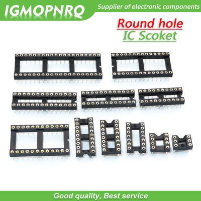 200PCS Round Hole IC socket Connector DIP 6 8 14 16 18 20 24 28 pin Sockets DIP6 DIP8 DIP14 DIP16 DIP18 DIP20 DIP24 DIP28 DIP 8