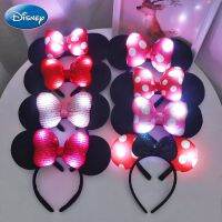 ที่คาดผมไฟ LED มิกกี้มินนี่3D อุปกรณ์เรืองแสงติดโบว์แวววาวของขวัญปาร์ตี้เทศกาลฮาโลวีน Xma