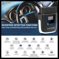 QIUQIU บลูทูธ4.0 Type C สำหรับ IOS/แอนดรอยด์ ELM327 Viecar V2.2 ODB2สแกนเนอร์เครื่องอ่านโค้ดเครื่องทดสอบปัญหารถยนต์สแกนเนอร์ OBD อัตโนมัติ