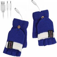 USB Electric Heated Gloves Double-Sided Heating Gloves Rechargeable Waterproof Adjustable Temperature