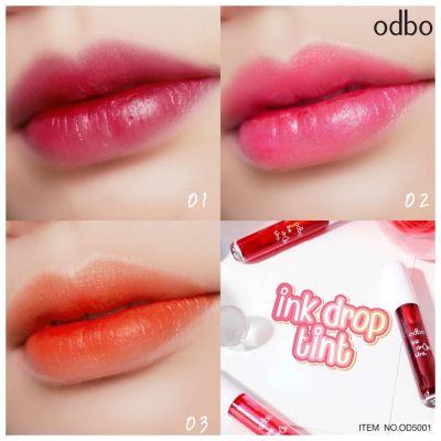 ODBO INK DROP TINT OD5001 ขนาด 7 ml. โอดีบีโอ ลิปทิ้นท์เนื้อน้ำ สีสันสวยสดใส ติดทน มีให้เลือก 3 สี