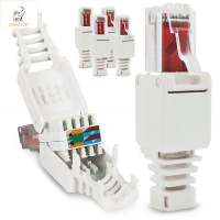 OGF2150 ไม่มีจีบ 8P8C POE เครื่องมือน้อย ตัวเชื่อมต่อ ปลั๊ก CAT6 คริสตัลเฮด ขั้วต่อ RJ45