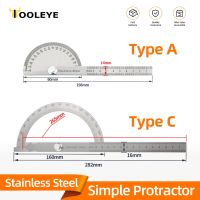 เครื่องวัดมุมโลหะ180โปรแทรคเตอร์องศาเครื่องมืองานไม้ไม้ฉากไม้บรรทัดวัดมุมมิเตอร์วัดมุมสแตนเลสเครื่องวัดความดัน