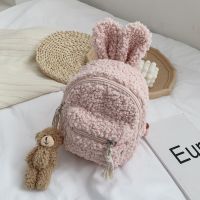 ☞☏ Kid 39;s Backpack Easter Mini Simple Plush Rabbit Bag Korean Children 39;s Plush Bear Pendant Shoulder Bag Tide Child Girl Purse Bag