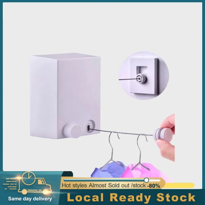 Telescopic Clothesline Indoor Outdoor Balcony Stainless Steel Wire