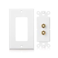 3X 2 Posts Speaker Wall Plate Home Theater Wall Plate Audio Panel for 1 Speakers