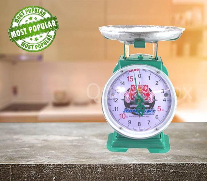 best-seller-kitchen-scales-15-kg-เครื่องชั่งสปริง-ขนาด-15-กิโลกรัม-สิงห์คู่สมอเขียว