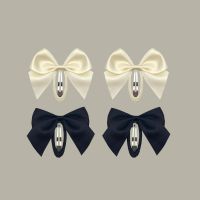 2PC New Cute Princess Black White Satin Bow Girls Hairpins Children Headwear Hairgrip Hair Clips Barrettes Hair Accessories