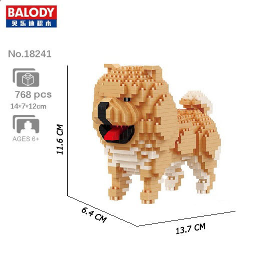 ชุดตัวต่อ-balody-18241-จำนวน-768-pcs-nano-building-block-สุนัขพันธุ์เชาว์-เชาว์-ลายน่ารัก-น่าเก็บสะสม