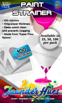 30 Pcs Paint Filter 100 mm Plastic Paint Strainer with Nylon Mesh