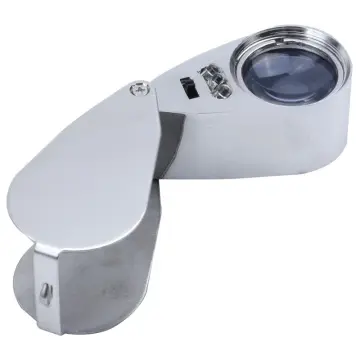 30x 45x 60x LED UV Lighted Magnifier Jewelers Loupe Loop
