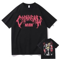 Aki Hayakawa Kon Tee Manga Men Short Sleeve T Shirt Power Graphic T-Shirt Anime Chainsaw Man Denji Print Tshirt Streetwear XS-4XL-5XL-6XL