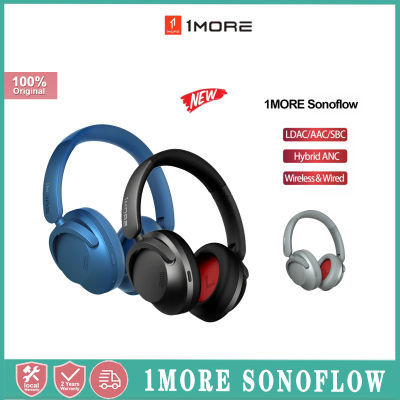 1MORE Sonoflow Wireless Bluetooth Active Noise Canceling Headphones, Hi-Res LDAC 12 EQ, 70H Battery, Connect 2 Devices, 5 Mic