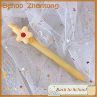 Behoo อุปกรณ์การเรียนเครื่องเขียนสร้างสรรค์ลายดอกไม้น่ารัก Ins 1ชิ้นขนาด0.5มม. มีสัญลักษณ์ปากกาเจลนักเรียน