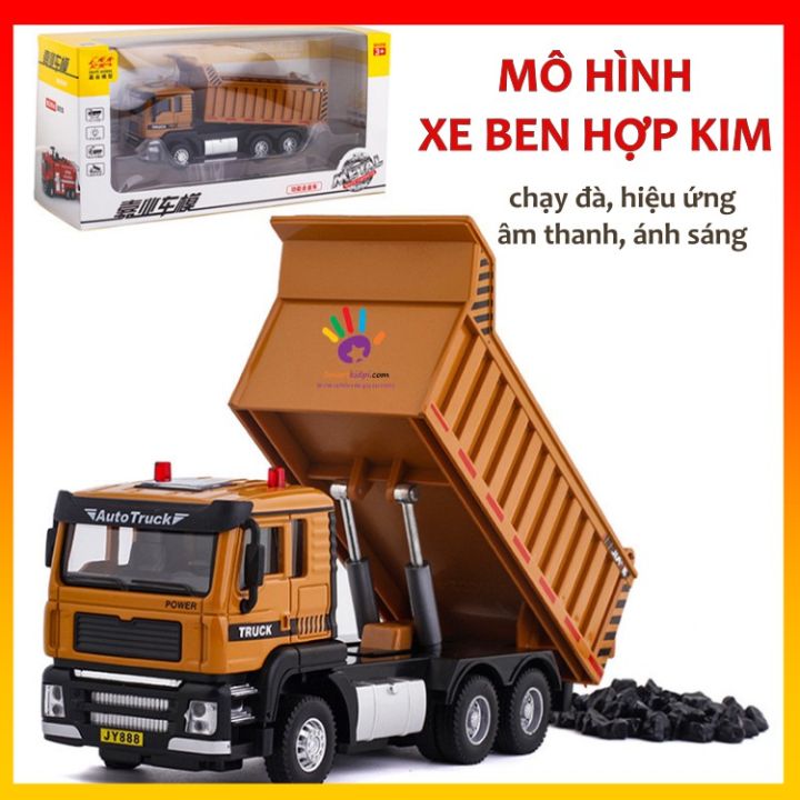 Xe ben ô tô container chở hàng mô hình đồ chơi trẻ em cỡ lớn 