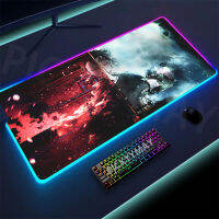 ปีศาจฆ่า RGB M Ousepad เล่นเกมขนาดใหญ่ Mousepads 40x90เซนติเมตรส่องสว่างแผ่นรองเมาส์บิ๊ก LED แผ่นรองเม้าส์โต๊ะ Pad Backlit แป้นพิมพ์เสื่อ