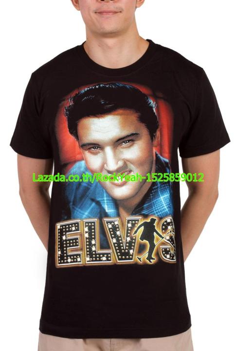 เสื้อวง-elvis-presley-เสื้อผ้าแฟชั่น-rock-เอลวิส-เพรสลีย์-ไซส์ยุโรป-rcm1377