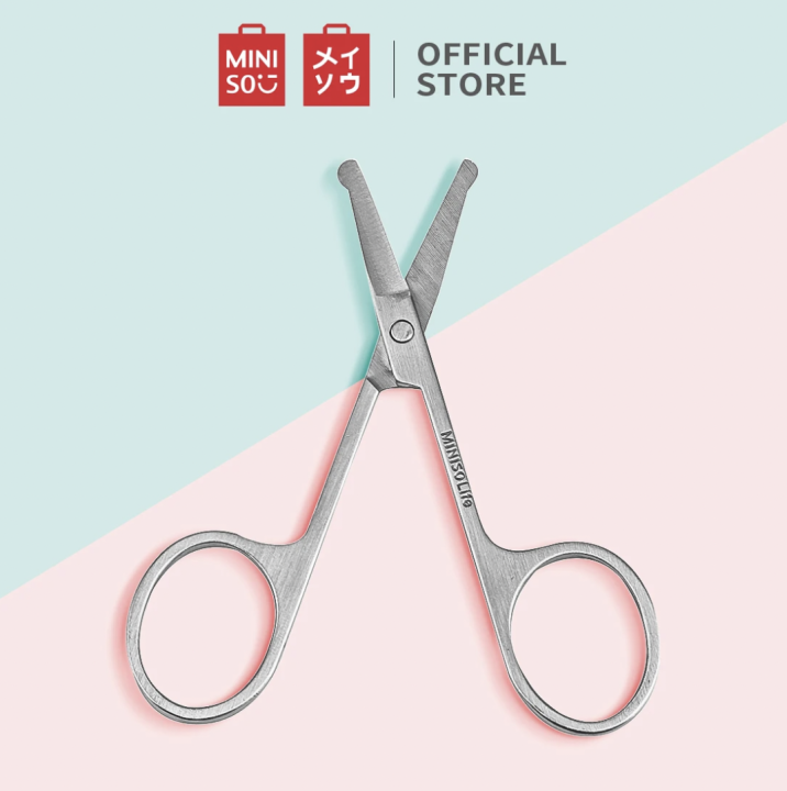 Miniso Vibrissac Scissors Eyebrow Trimmer Grooming Nosehair Trimmer Stainless Steel Colored
