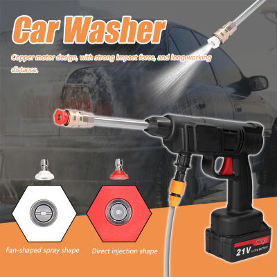 Household Cordless High Pressure Car Wash Tool Portable Vehicle Cleaning Machine Automobile Washer with Foam Bottle