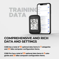 Magene C206 Pro จักรยานคอมพิวเตอร์ไร้สาย GPS Speedometer จังหวะเซนเซอร์กันน้ำ MTB จักรยานบลูทูธ ANT เครื่องวัดระยะทาง