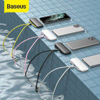 Baseus ถุงกระเป๋าโทรศัพท์กันน้ำสำหรับ iPhone 13 12 11 Pro Max XS โทรศัพท์มือถือถุงเคสโทรศัพท์กันลื่นโปร่งใสสำหรับการดริฟท์ดำน้ำโต้คลื่นรองรับสูงสุด7.2นิ้ว