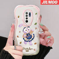 เคส JIUMOO สำหรับ Xiaomi Redmi 10 Prime 10C 9 Prime 12C POCO C55 POCO M2การ์ตูนกระต่ายสีม่วงสีสันสดใสน่ารักเนื้อครีมกันกระแทกแบบใสนิ่มเคสมือถือสร้างสรรค์ฝาครอบป้องกันซิลิโคนโปร่งใสลายกล้องถ่ายรูป