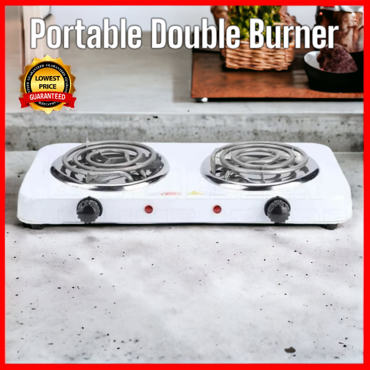 2000W Portable Electric Hot Plate Double 6in Burning Plates Stove Kitchen  Cooker