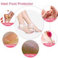 Silicone Heel Inserts Anti-cracking Socks Heel Cushion Relieves Pain Shoes Accessories Heel Protector for Bad Sore Moisturizing