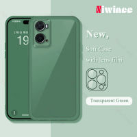 NIWINEE พร้อมเคสโทรศัพท์โปร่งใสป้องกันกล้องสำหรับ A76 OPPO/OPPO A96 4G ฝาหลังแบบใสอ่อนเคสกันกระแทกมือถือ