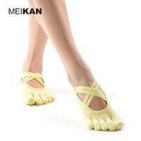 【YD】 MK1725 MEIKANG Brand Toe Socks Anti-Skid High-Quality Toeless and 5 finger Non-Slip Pilates Ballet Meias