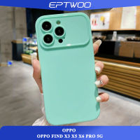 EPTWOO สําหรับ OPPO FIND X3 X5 X6 PRO 5G เปลือกหุ้มโทรศัพท์มือถือ ป้องกันการสั่นสะเทือน หน้าต่างขนาดใหญ่ ป้องกันการสั่นสะเทือน ซิลิโคนอ่อน ฝาครอบด้านหลัง YKD-02