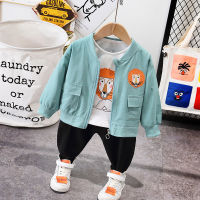 2020 Spring Children Casual Clothes Baby Boys Girls Cartoon Jacket T Shirt Pants 3Pcssets Kids Infant Tracksuit 1 2 3 4 5 YEARS