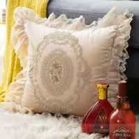 Quality back cushion luxury Nordic sofa pillow Elegant cushion cover without core car French r lace square cushion covers