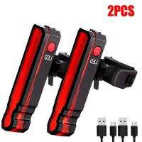 ۩▨⊙ -1-6pcs Bike Laser Tail Light USB Rechargeable Night Riding Warning Taillight Mountain Road Bike Taail Lamp Bicycle Accessories