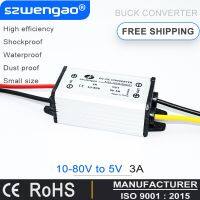 szwengao Step-down DC DC Converter 12V 24V 36V 48V 60V to 5V 3A LED Power Supply 15W Waterproof Buck Module for Cars Solar Electrical Circuitry Parts