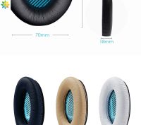 Replacement Earpads For QC25 QC35 15 25 35 Headset Replacement Headphones Memory Foam Replacement Earpads Foam Ear Pads