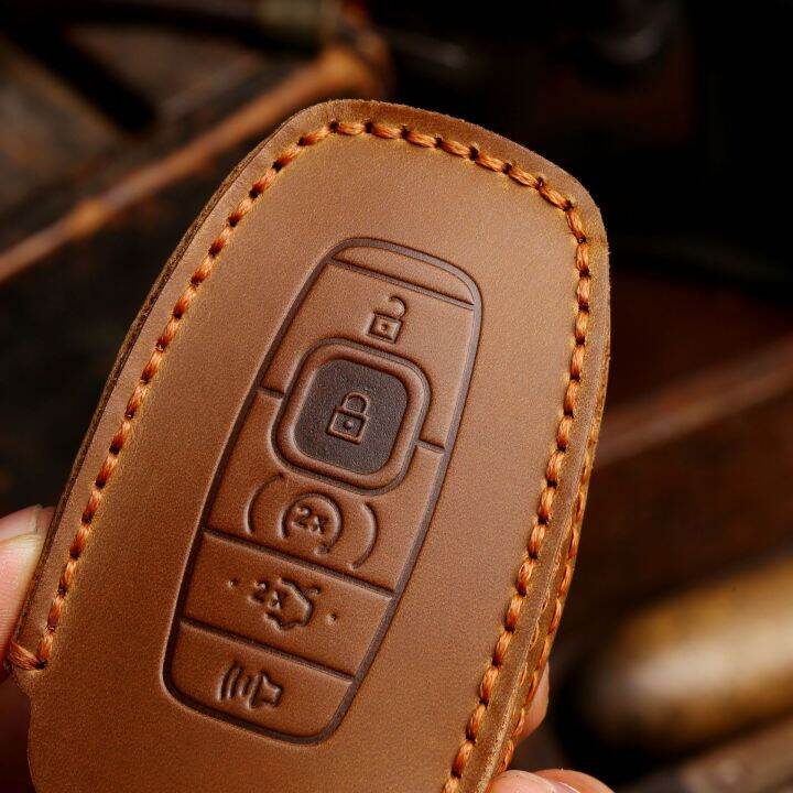 luxury-genuine-leather-key-fob-cover-case-car-accessories-for-lincoln-navigator-adventurer-aviator-keychain-keyring-shell-holder