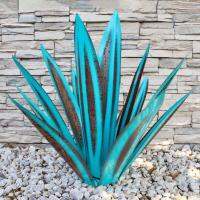 สำหรับตกแต่งสวนประณีตประดิษฐ์ Agave โลหะไม่ซีดจาง Multicolor โลหะ Art Tequila Cactus ประติมากรรมสำหรับ Garden