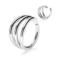 Women Man Stainless Steel Septum Piercing Nose Ring Lip Ring Punk Rock Hip Three Layer Stereo Hoop Earring Body Piercing Jewelry Body jewellery